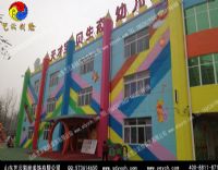 山东聊城开发区天才宝贝幼儿园墙体彩绘设计